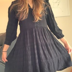 Anthropology Black Dress